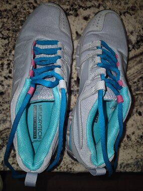 Women's Reebok Zig Tech Turquoise Blue Athletic Shoes
